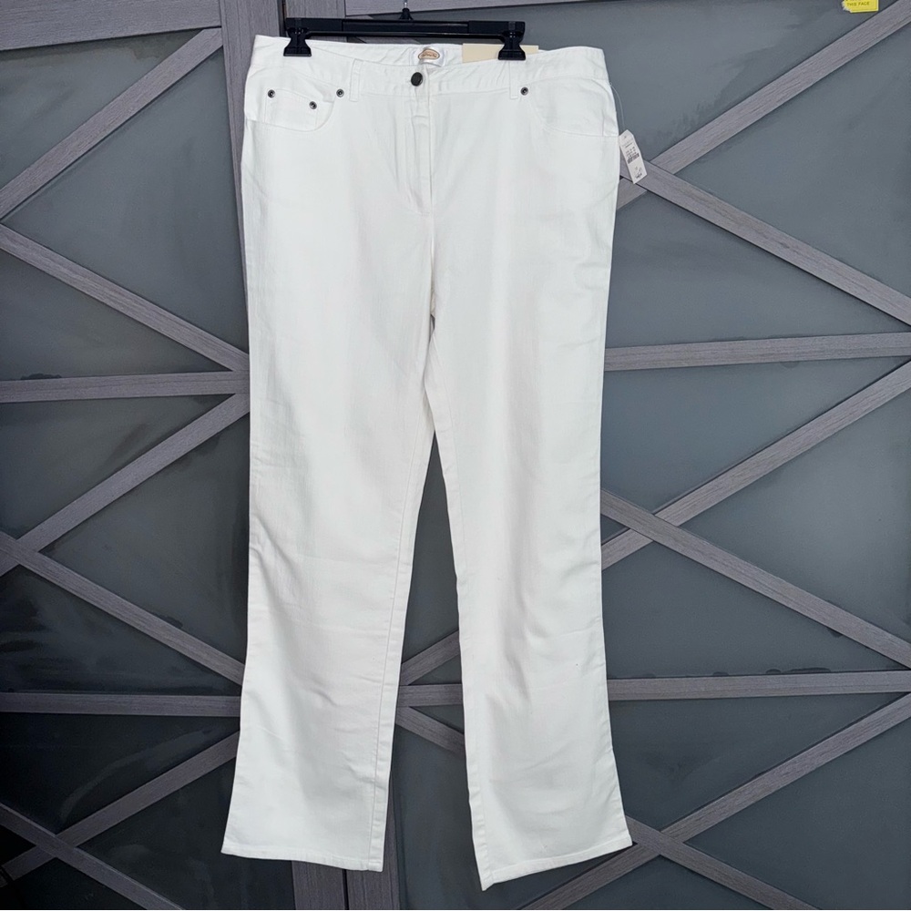 Talbots White Straight-Leg Jeans NWT
